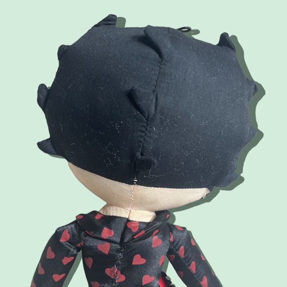 Vintage Heart Print Pajama Betty Boop Plush Stuffed Animal Toy 2005 - Picture 6 of 8